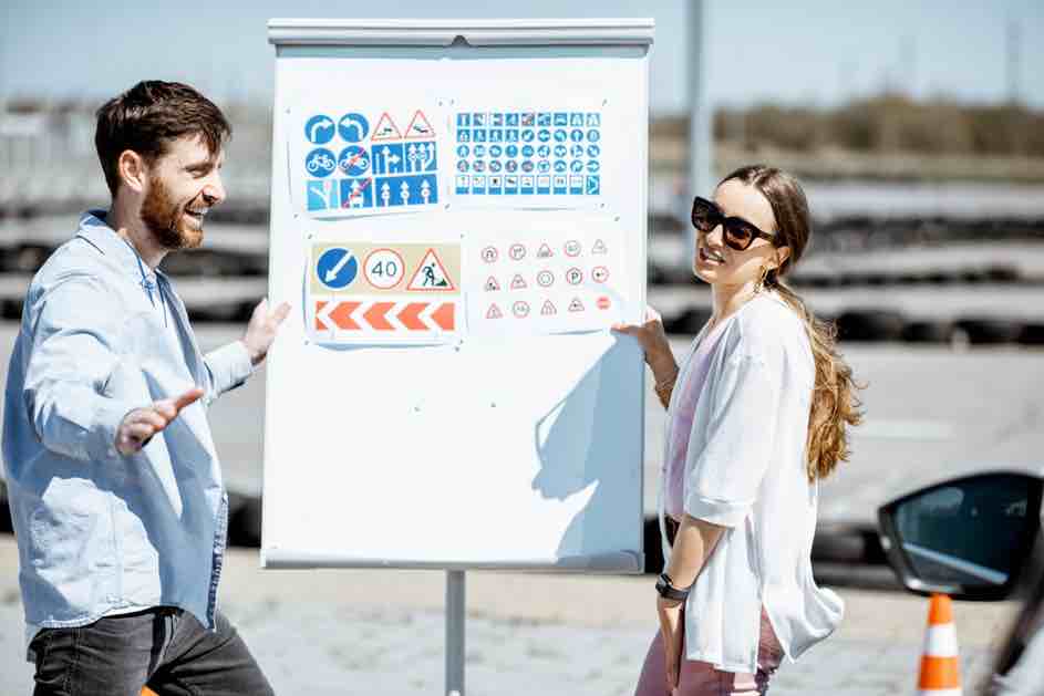 The Swiss car driving licence - this is how the road to the licence runs: through the first-aid course, to the learner's permit, into driving school with an instructor, on to the practical test and so on.